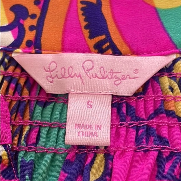 Lilly Pulitzer EUC Elsa Silk Blouse *Rare Print - Picture 10 of 12